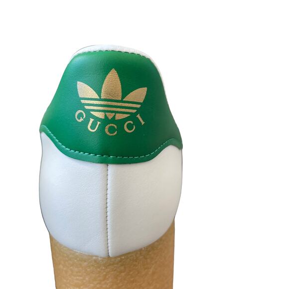Adidas x Gucci Wedge Gazelle Platform Sneakers in White Leather US 10.5 IT 40.5 - Picture 10 of 15